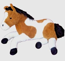Dan Dee Brown White Black Horse Soft 18in Plush Palomino Painted Laying Animal