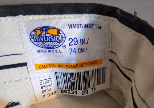 Vintage Budweiser Employee Pleated Shorts Sz 29 Riverside Navy Blue Made in USA - Picture 8 of 8