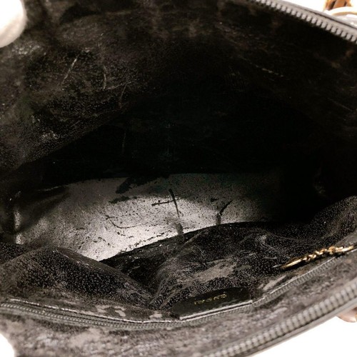 Gucci schwarze Lederhandtasche mit Bambusreißverschluss - authentische modische Damentasche b - Bild 7 von 10