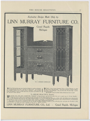 1905 Linn Murray Furniture Advertisement: Grand Rapids, Michigan,  Oak Sideboard