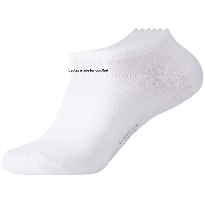 Damen Frauen Sneaker Liner Söckchen Baumwolle Sport weiß leicht 6 Paar