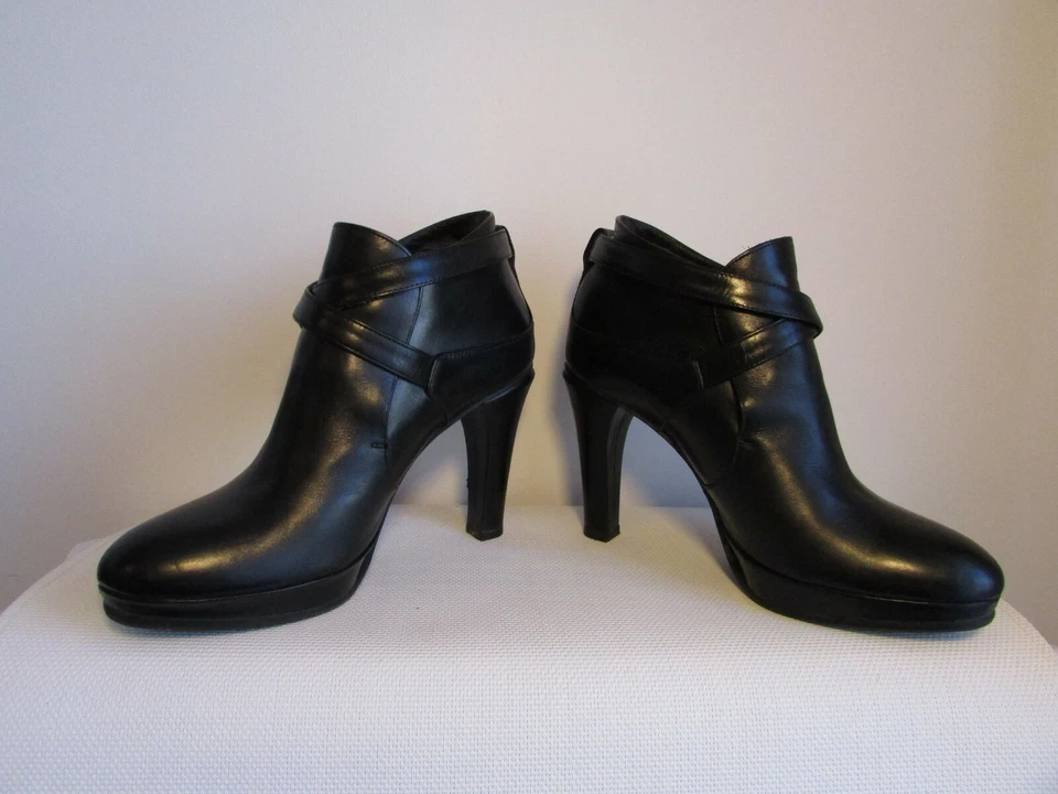 bottines max mara cuir noir 39 - Photo 3/4