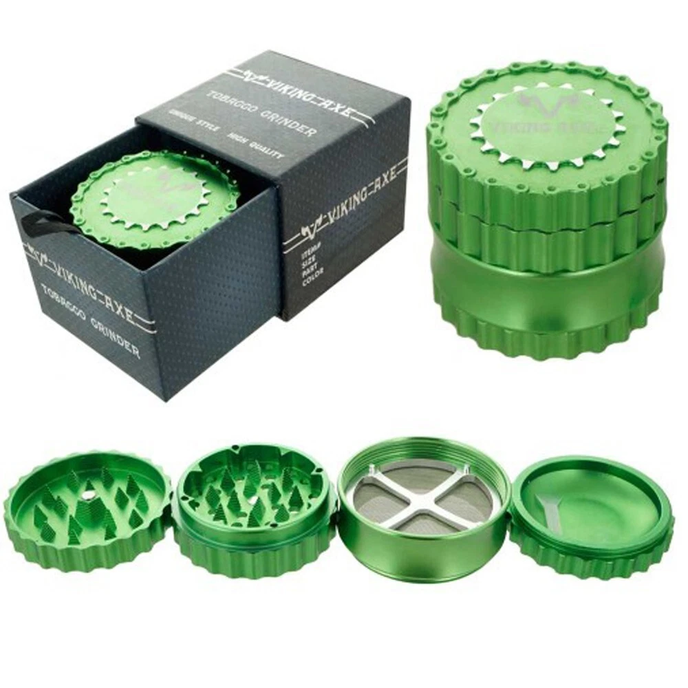 New Design Aluminum Chain Tobacco Grinder 2.5" 4 PC Spice Crusher Extra Screen G
Opens in a new wind