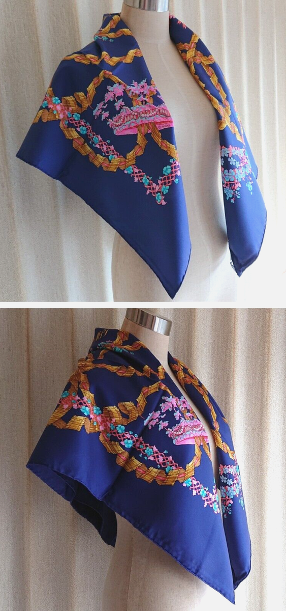 HERMES Scarf Carre 90 Silk 100% 