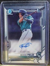 2021 Bowman Chrome George Feliz Auto #CPA-GF Seattle Mariners