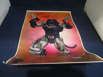 Transformers Ravage Decepticons Lee Tockar Autographed Savcon 2012 Poster