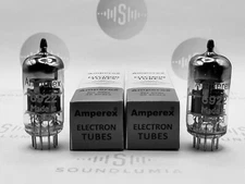 2x Amperex E88CC 6922 D-Getter Red Tip - Heerlen, NL '59 - Same code - Near NOS