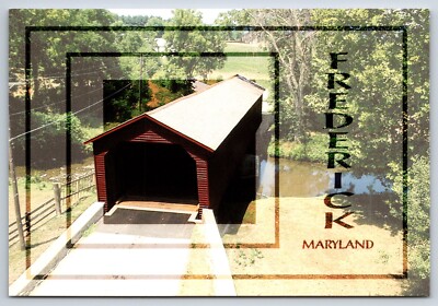Frederick MD The Utica Covered Bridge 4 x 6 Postcard
