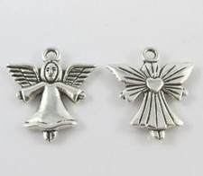 MIXED SET - 8 New SMALL ANGEL Charms Tibetan Silver Alloy TWO EACH Free Shipping