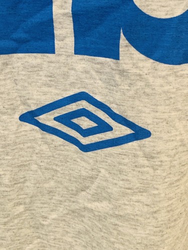 Umbro Crop Logo Athletic T-Shirt Short Slv Heather Gray Blue Logo Women's XXL - Picture 7 of 12