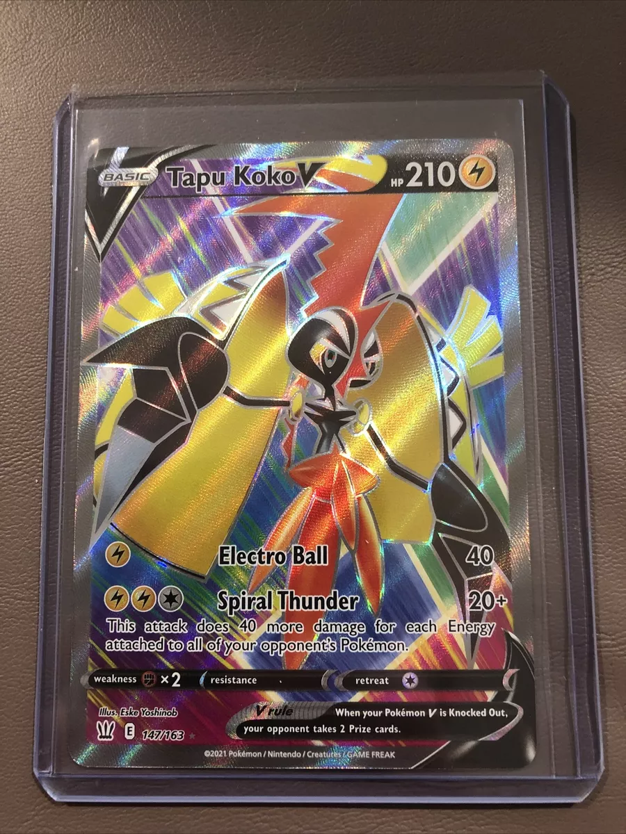 Tapu Koko V 147/163 Pokemon 2021 Full Art Battle Styles