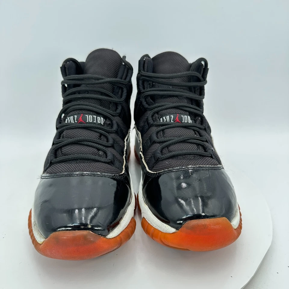 Nike Air Jordan 11 Retro Playoffs Bred Youth Size 5.5Y Women 7 Black White Shoes - Image 2 of 4