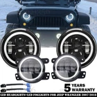 LED Headlights Fog Light Lamp Combo Kit for Jeep Wrangler JL Gladiator 2018-2021