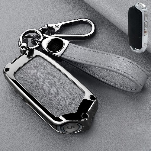 Zinc Alloy Leather Car Smart Key Fob Case Cover For Kia Stinger K900 2017-2019 - Picture 8 of 21