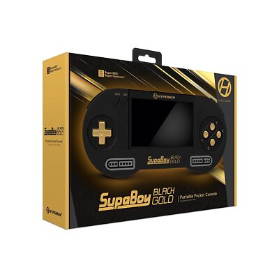 Hyperkin SupaBoy Blackgold Portable Pocket Console for Super NES