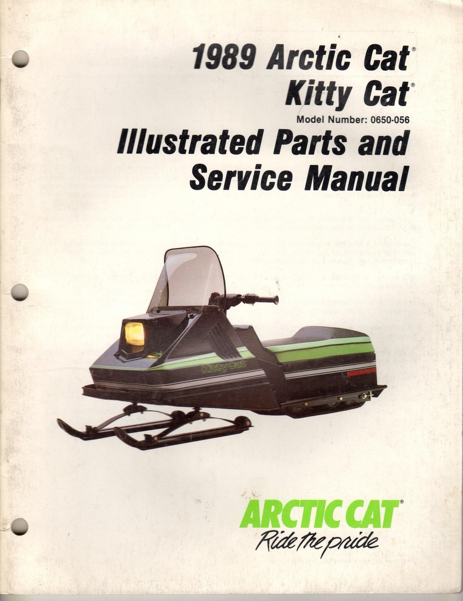 1989 ARCTIC CAT KITTY CAT PARTS & SERVICE MANUAL p/n 2254-486 (239