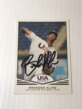 2011 Topps Branden Kline USA Baltimore Orioles RC Autographed Signed
