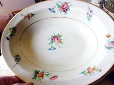 Syracuse Old Ivory Aberdeen Selma Oval Serving Dish - Beautiful Floral