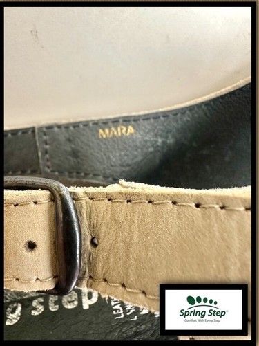 Spring Step Mara Womens LEATHER Beige Tan Sz 42 US 11  Wedge Hook & Loop Sandals - Picture 8 of 8