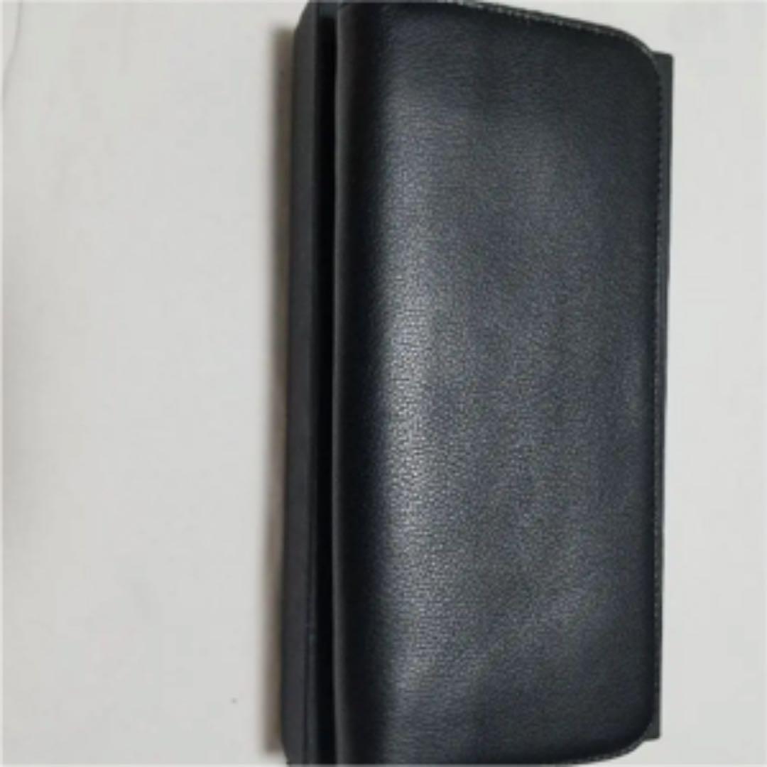 JIL SANDER Women's Plain Round Zip Leather Long Wallet Black