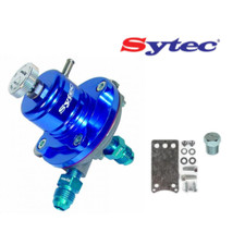 SYTEC 1:1 SAR ADJUSTABLE 1-5 BAR FUEL PRESSURE REGULATOR (BLUE) -6 AN6 FITTINGS