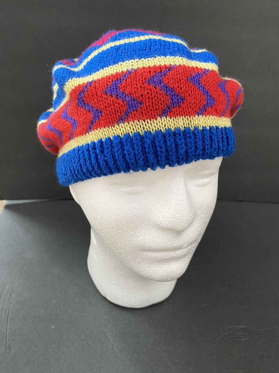Vintage French Beret Hat Knit Women display picture 2