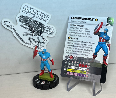 SD 014 Captain America - Uncommon Figure - Marvel Heroclix - Smash & Destroy