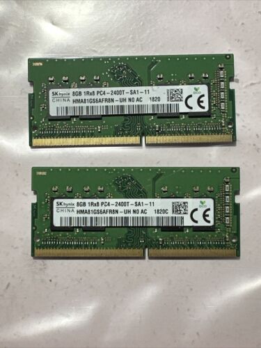 SK Hynix 16GB (2 x 8GB) 1Rx8 PC4-19200 DDR4-2400 Laptop Memory HMA81GS6AFR8N-UH - Picture 2 of 2