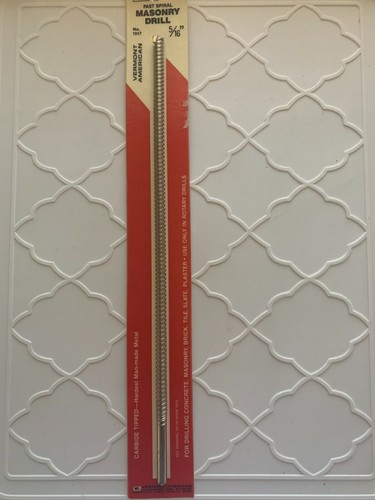 Vermont American Fast Spiral Masonry Drill Bit Carbide Tip Vintage NOS Quality - Picture 6 of 27