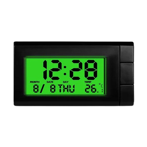 Car Digital Clock Thermometer Dashboard Desk LCD Display Auto Interio D3P7 - Picture 7 of 15