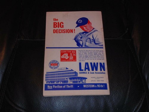 1963 WHITE SOX BASEBALL PROGRAM VS INDIANS HR HANSEN FOX 2-4 - Foto 3 di 3