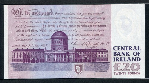 Ireland Republic 1992-1999 ( 1998 ), 20 Pounds, P77b, Original UNC - Picture 2 of 2