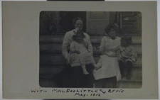 1912 Velox - RPPC, Real Photo Postcard, With Mrs. Doolittle & Effie - May 1912