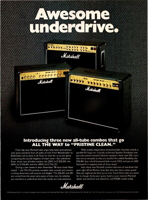 1999   MARSHALL AMP print ad   JCM 2000 DSL 401 201 Vintage 1990s ADV-59