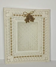 Bargello Needlepoint Book Cover Wedding Guest book Scrap book