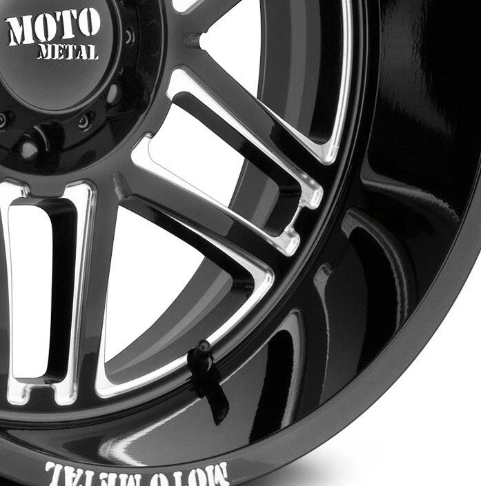 22 RUEDAS MOTO METAL LLANTAS FOLSOM NEGRO BRILLANTE FRESADO CON LABIO PROFUNDO F-150 Foto 4 de 4