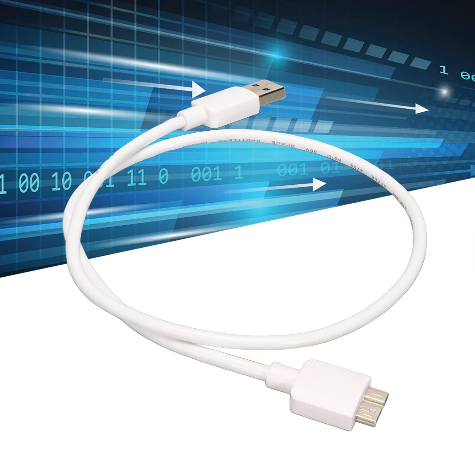 USB3.0 Micro B to Type A Data Cable High Speed USB3.0 Micro B Mobile Hard Disk