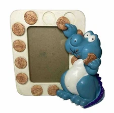 Unique Vintage Fetco 3D Blue Dragon Cookie Monster Resin Photo Picture Frame