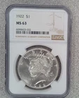 1922 Peace Silver Dollar NGC MS63 (032)