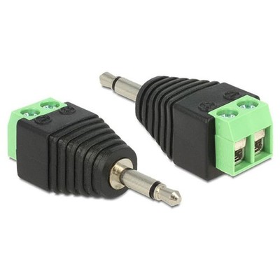 Delock Adapter Klinke Stecker 3,5 mm > Terminalblock 2 # 65528
