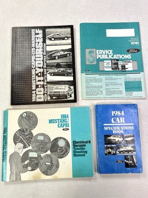 1984 Mustang Capri Electrical Vacuum Manual + Service Manual +Specifications Lot