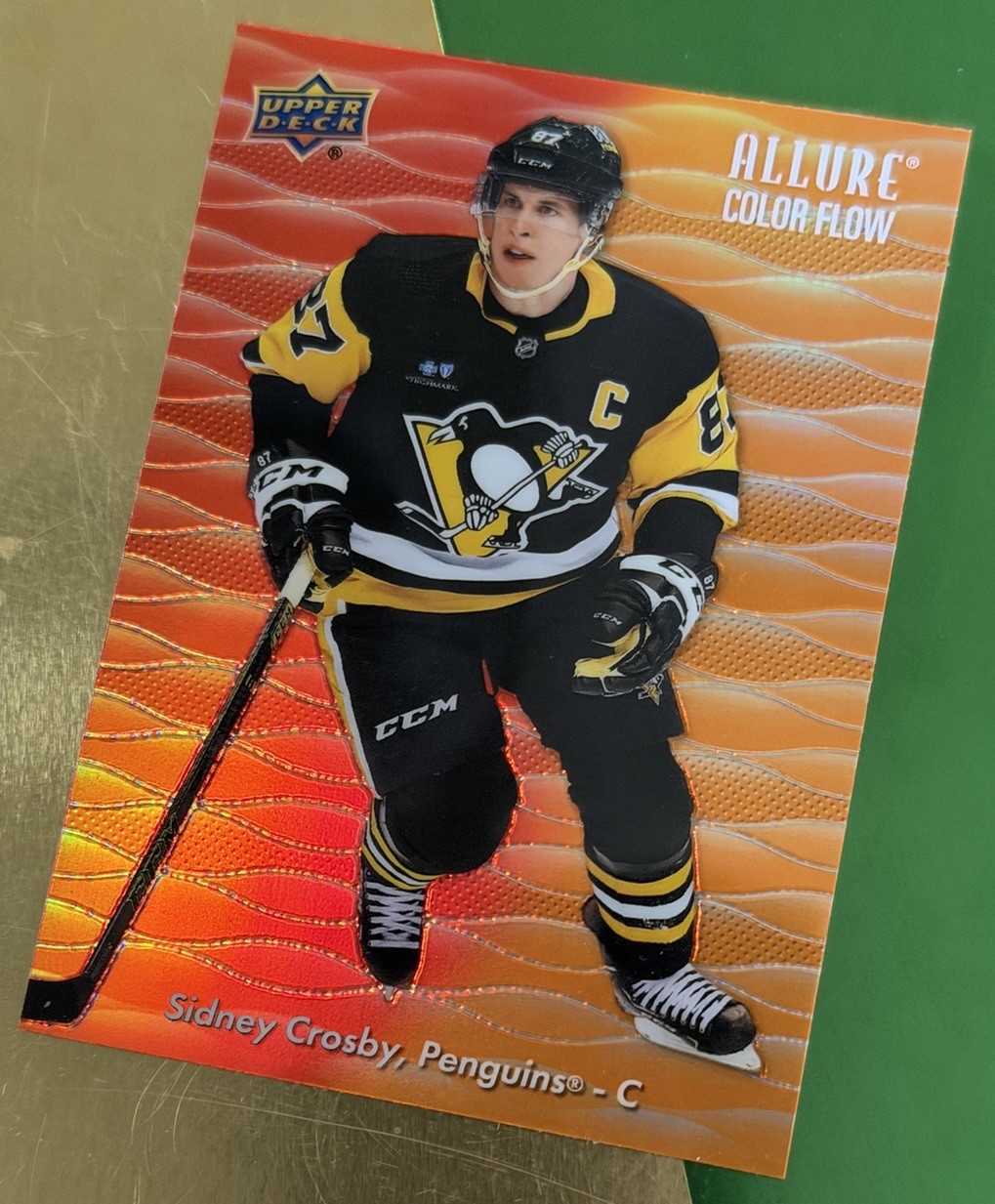 2023-24 Upper Deck Allure - Color Flow Sidney Crosby #CF-18 Red Orange