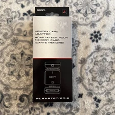 NEW! Sony PlayStation 3 PS3 Memory Card Adaptor - Black