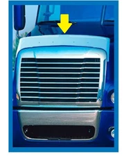 Freightliner Century Stainless Steel Hood Shield Bug Deflector