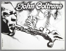 JOHN COLTRANE – rare original 1968 French art poster designed by Francis Paudras