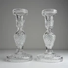 Set Of 2 VINTAGE Waterford Crystal Master ALANA CandleSticks 7 1/2" Exc
