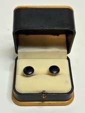 Vintage Pioneer Black And Silver Studs Tuxedo Cufflinks Set