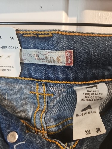 Levis Slouch Flare 504 - Dark Wash - Größe 3 Medium - Low Rise - Bild 2 von 6