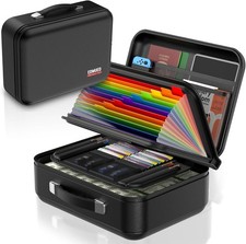 Durable Fireproof Document Case with Multi-Compartment Storage  Locking System