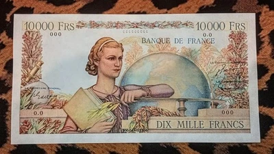Billet 10000 Francs Génie Français Épreuve ( Billet Factice / FAUX ) - Photo 1/2